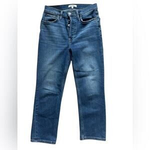 RE/DONE 90s High Rise Crop Jeans Womens 26 Comfort Stretch Straight Leg Ankle